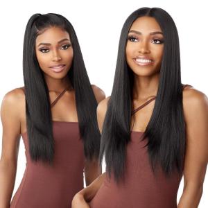 imageSensationnel What Lace 13X6 Wigs  Mariella 26 Inch Human Hair Blend Lacefrontal Glueless Synthetic With Natural Density Preplucked Hairline 1 JETBLACKCOLORMELTMOCHA