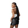 imageSensationnel Vice bundles weaving  body wave 24 inch synthetic virgin hair dupe weave bundle hair sew in and pony tail long length 1 pack 2 DARKBROWNBG BURGANDY
