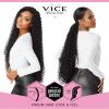 imageSensationnel Vice bundles weaving  boho curl 24 inch synthetic virgin hair dupe weave bundle hair sew in and pony tail long length 1 pack 27 HONEYBLONDEBG BURGANDY