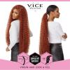 imageSensationnel Vice bundles weaving  boho curl 30 inch synthetic virgin hair dupe weave bundle hair sew in and pony tail long length 1 pack 1 JETBLACKBG BURGANDY