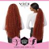 imageSensationnel Vice bundles weaving  boho curl 30 inch synthetic virgin hair dupe weave bundle hair sew in and pony tail long length 1 pack 1 JETBLACKBG BURGANDY