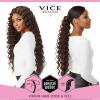 imageSensationnel Vice bundles weaving  deep twist 24 inch synthetic virgin hair dupe weave bundle hair sew in and pony tail long length 1 pack 2 DARKBROWN2 DARKBROWN