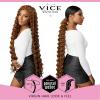 imageSensationnel Vice bundles weaving  deep twist 30 inch synthetic virgin hair dupe weave bundle hair sew in and pony tail long length 1 pack 2 DARKBROWN2 DARKBROWN