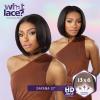 imageSensationnel What Lace 13X6 Wigs  Dayana 12 Inch Human Hair Blend Lacefrontal Glueless Synthetic With Natural Density Preplucked Hairline 613 BLONDECOLORMELTMOCHA