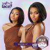 imageSensationnel What Lace 13X6 Wigs  Dayana 12 Inch Human Hair Blend Lacefrontal Glueless Synthetic With Natural Density Preplucked Hairline 613 BLONDECOLORMELTMOCHA