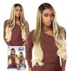 imageSensationnel What Lace 13X6 Wigs  Arabella 28 Inch Human Hair Blend Lacefrontal Glueless Synthetic With Natural Density Preplucked Hairline 1 JETBLACK613 BLONDE