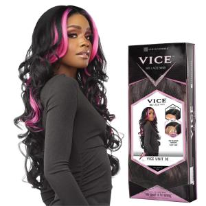 imageSensationnel Vice Lace Front Wigs  Unit 18 5 Inch Deep Part Synthetic Preplucked Hairline 2 DARKBROWNFACEFRAME271