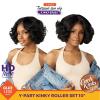 imageSensationnel Curls Kinksandco Kinkyedges Wig  Kinky Roller Set 10 Inch Y Part Lace Natural Kinkytexture Edged Hairline for Natural 3C to 4C Hair Textures 1 JETBLACKBALAYAGESUNKISSED