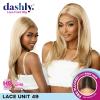 imageSensationnel Dashly Lace Front Wig  Unit 49 Pre Teased Pouf Style Laceparting Ear to Ear Synthetic 1 JETBLACKPLATINUMBLONDE