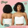 imageSensationnel Glamzy Lace Crown Wig  Lizy Glueless Hand Tied CrownArea Synthetic Hair 1 JETBLACKSUNFLOWERBLONDE