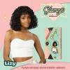 imageSensationnel Glamzy Lace Crown Wig  Lizy Glueless Hand Tied CrownArea Synthetic Hair 1 JETBLACKSUNFLOWERBLONDE
