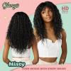 imageSensationnel Glamzy Lace Crown Wig  Misty Glueless Hand Tied CrownArea Synthetic Hair 1 JETBLACKROSYPINK