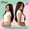 imageSensationnel Glamzy Lace Part Wigs  Elysia Glueless Hand Tied Wider V Parting Synthetic Hair 1 JETBLACKTDBLUE