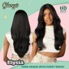 imageSensationnel Glamzy Lace Part Wigs  Elysia Glueless Hand Tied Wider V Parting Synthetic Hair 1 JETBLACKTDBLUE