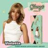 imageSensationnel Glamzy Lace Part Wigs  Violetta Glueless Hand Tied Wider V Parting Synthetic Hair 1 JETBLACKSUNFLOWERBLONDE