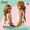imageSensationnel Glamzy Lace Part Wigs  Violetta Glueless Hand Tied Wider V Parting Synthetic Hair 1 JETBLACKSUNFLOWERBLONDE