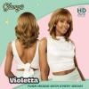 imageSensationnel Glamzy Lace Part Wigs  Violetta Glueless Hand Tied Wider V Parting Synthetic Hair 1 JETBLACKSUNFLOWERBLONDE