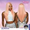 imageSensationnel ShearMuse Crystal Cloud Lace Wigs  Dulcia Wide 5 Inch Deep Parting Synthetic Preplucked Hairline Glueless Lacefront CORALPINKSUGARRUSH