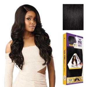 imageSensationnel Butta Lace Precut Wigs  Unit 17 Glueless Extra Wide 5 Inch Deep Parting Synthetic Pre Tweezed Smaller Knot Hairline 1 JETBLACK1B OFFBLACK
