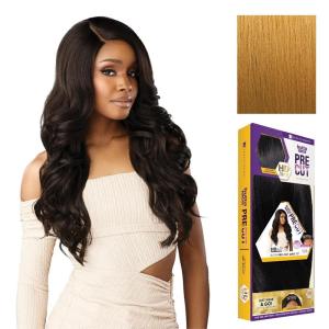 imageSensationnel Butta Lace Precut Wigs  Unit 17 Glueless Extra Wide 5 Inch Deep Parting Synthetic Pre Tweezed Smaller Knot Hairline 1 JETBLACKSUNFLOWERBLONDE