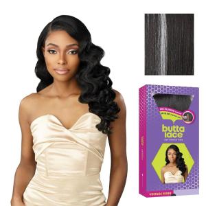 imageSensationnel Butta Lace Wigs  Vintage Rider Extra Wide 5 Inch Deep Parting Synthetic Preplucked Hairline Glueless Lacefront 1 JETBLACKBALAYAGEPLATINUM