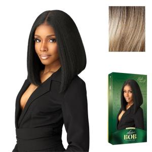 imageSensationnel Chicbob Lace Frontwig  Lob Unit 8 Face Framing Glueless Wig Wide 5 Inch Deep Part Synthetic Preplucked Hairline 1 JETBLACKBALAYAGEASHBLONDE