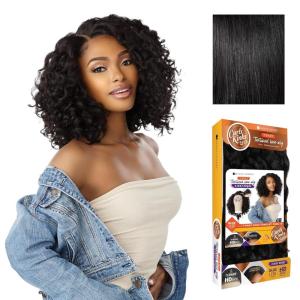 imageSensationnel Curls Kinksandco Kinkyedges Wig  Kinky Ringlet Curl 14 inch Y Part Lace Natural Kinkytexture Edged Hairline for Natural 3C to 4C Hair Textures 1 JETBLACK1 JETBLACK