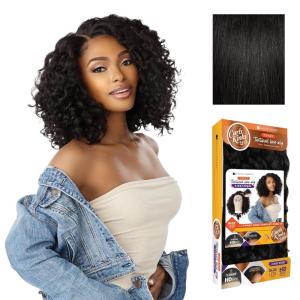imageSensationnel Curls Kinksandco Kinkyedges Wig  Kinky Ringlet Curl 14 inch Y Part Lace Natural Kinkytexture Edged Hairline for Natural 3C to 4C Hair Textures 1 JETBLACK1B OFFBLACK