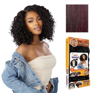 imageSensationnel Curls Kinksandco Kinkyedges Wig  Kinky Ringlet Curl 14 inch Y Part Lace Natural Kinkytexture Edged Hairline for Natural 3C to 4C Hair Textures 1 JETBLACKF1BBG