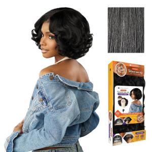 imageSensationnel Curls Kinksandco Kinkyedges Wig  Kinky Roller Set 10 Inch Y Part Lace Natural Kinkytexture Edged Hairline for Natural 3C to 4C Hair Textures 1 JETBLACKM44