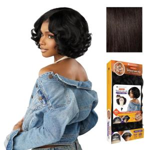 imageSensationnel Curls Kinksandco Kinkyedges Wig  Kinky Roller Set 10 Inch Y Part Lace Natural Kinkytexture Edged Hairline for Natural 3C to 4C Hair Textures 1 JETBLACK2 DARKBROWN