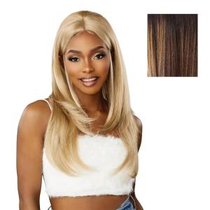 imageSensationnel Dashly Lace Front Wig  Unit 49 Pre Teased Pouf Style Laceparting Ear to Ear Synthetic 1 JETBLACKBALAYAGESUNKISSED