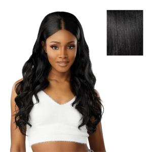 imageSensationnel Dashly Lace Front Wig  Unit 50 Pre Teased Pouf Style Laceparting Ear to Ear Synthetic 1 JETBLACK1 JETBLACK