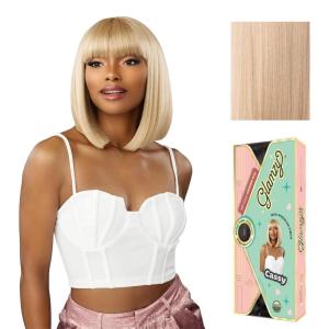 imageSensationnel Glamzy Lace Crown Wig  Cassy Glueless Hand Tied CrownArea Synthetic Hair 1 JETBLACKPEARLBLONDE