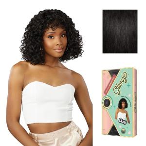 imageSensationnel Glamzy Lace Crown Wig  Lizy Glueless Hand Tied CrownArea Synthetic Hair 1 JETBLACK1B OFFBLACK