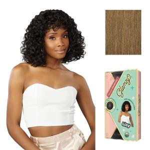 imageSensationnel Glamzy Lace Crown Wig  Lizy Glueless Hand Tied CrownArea Synthetic Hair 1 JETBLACKMOCHABROWN