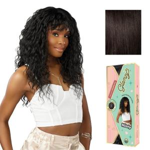 imageSensationnel Glamzy Lace Crown Wig  Misty Glueless Hand Tied CrownArea Synthetic Hair 1 JETBLACK2 DARKBROWN