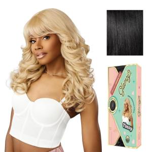 imageSensationnel Glamzy Lace Crown Wig  Tinsy Glueless Hand Tied CrownArea Synthetic Hair 1 JETBLACK1 JETBLACK