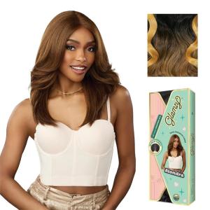 imageSensationnel Glamzy Lace Part Wigs  Alondra Glueless Hand Tied Wider Parting Synthetic Hair 1 JETBLACKMPGOLD
