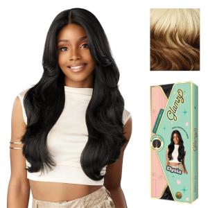imageSensationnel Glamzy Lace Part Wigs  Elysia Glueless Hand Tied Wider V Parting Synthetic Hair 1 JETBLACKLT613ASHBROWN