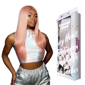 imageSensationnel ShearMuse Crystal Cloud Lace Wigs  Dulcia Wide 5 Inch Deep Parting Synthetic Preplucked Hairline Glueless Lacefront CORALPINKCORALPINK