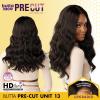 imageSensationnel Butta Lace Precut Wigs  Unit 13 Glueless Extra Wide 5 Inch Deep Parting Synthetic Pre Tweezed Smaller Knot Hairline 1 JETBLACK2 DARKBROWN