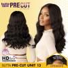 imageSensationnel Butta Lace Precut Wigs  Unit 13 Glueless Extra Wide 5 Inch Deep Parting Synthetic Pre Tweezed Smaller Knot Hairline 1 JETBLACKBALAYAGEFIERYRED