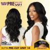 imageSensationnel Butta Lace Precut Wigs  Unit 14 Glueless Extra Wide 5 Inch Deep Parting Synthetic Pre Tweezed Smaller Knot Hairline 1 JETBLACKBALAYAGEPLATINUM