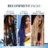 imageSensationnel Ruwa prestretched braiding hair  3x 36 inch water repellent kanekalon fast dry synthetic sports itch free 1 pack 1 JETBLACK2 DARKBROWN