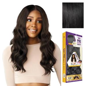 imageSensationnel Butta Lace Precut Wigs  Unit 13 Glueless Extra Wide 5 Inch Deep Parting Synthetic Pre Tweezed Smaller Knot Hairline 1 JETBLACK1 JETBLACK