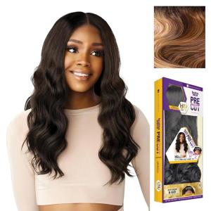 imageSensationnel Butta Lace Precut Wigs  Unit 13 Glueless Extra Wide 5 Inch Deep Parting Synthetic Pre Tweezed Smaller Knot Hairline 1 JETBLACKBALAYAGECARAMEL