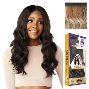 imageSensationnel Butta Lace Precut Wigs  Unit 13 Glueless Extra Wide 5 Inch Deep Parting Synthetic Pre Tweezed Smaller Knot Hairline 1 JETBLACKBALAYAGESUNKISSED
