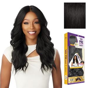 imageSensationnel Butta Lace Precut Wigs  Unit 14 Glueless Extra Wide 5 Inch Deep Parting Synthetic Pre Tweezed Smaller Knot Hairline 1 JETBLACK1B OFFBLACK