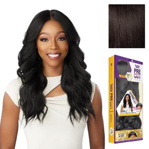 imageSensationnel Butta Lace Precut Wigs  Unit 14 Glueless Extra Wide 5 Inch Deep Parting Synthetic Pre Tweezed Smaller Knot Hairline 1 JETBLACK2 DARKBROWN